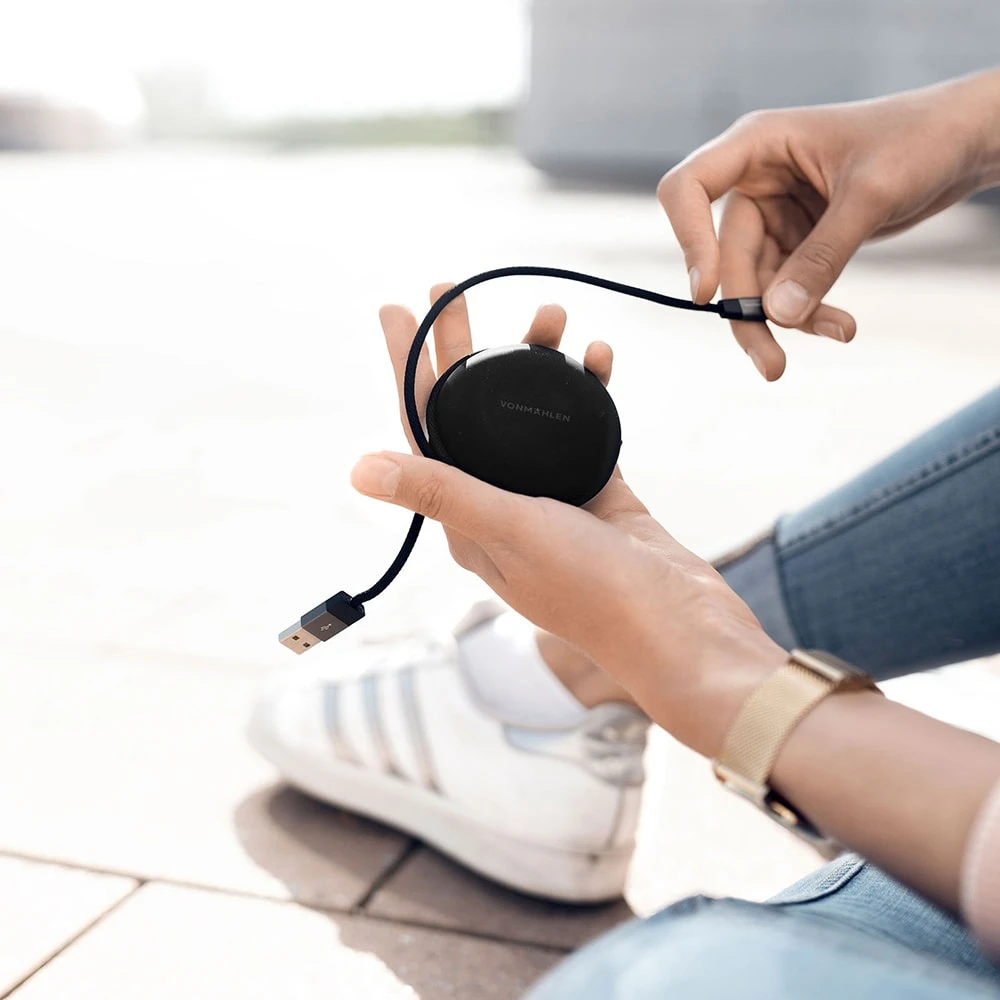 Vonmählen The Luxury Cable® (USB-A σε micro-USB) Καλώδιο Δεδομένων – Μαύρο