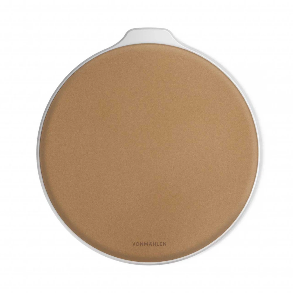 Vonmählen Βάση Ασύρματης Φόρτισης Qi από Δερματίνη με Φορτιστή Ταξιδιού και Καλώδιο 2 μέτρων – Silver