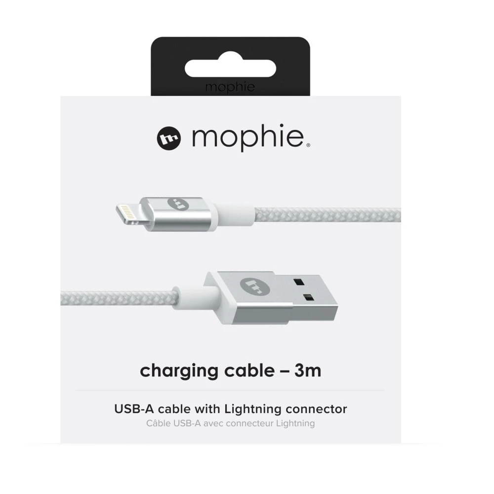 Mophie Charging Cable Καλώδιο Φόρτισης Lightning 3 Μέτρα Σε Μαύρο ή Λευκό