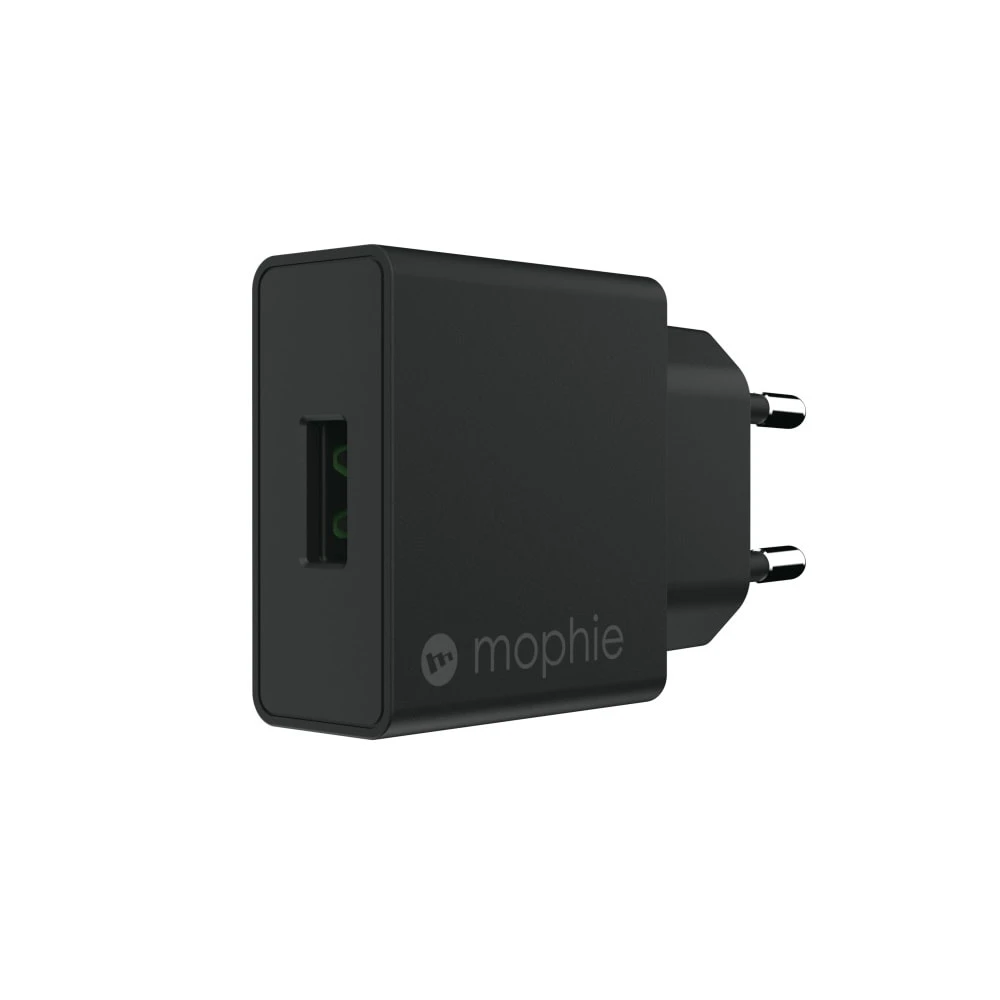 Mophie Wall Adapter USB-A Οικιακός Φορτιστής Quick Charge Ισχύος 18W  Σε Μαύρο ή Λευκό