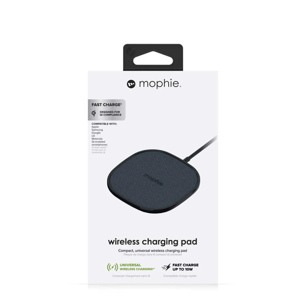 Mophie Wireless Charging Pad Σταθμός Ασύρματης Φόρτισης Quickcharge 10W – Ultrasuede / Black