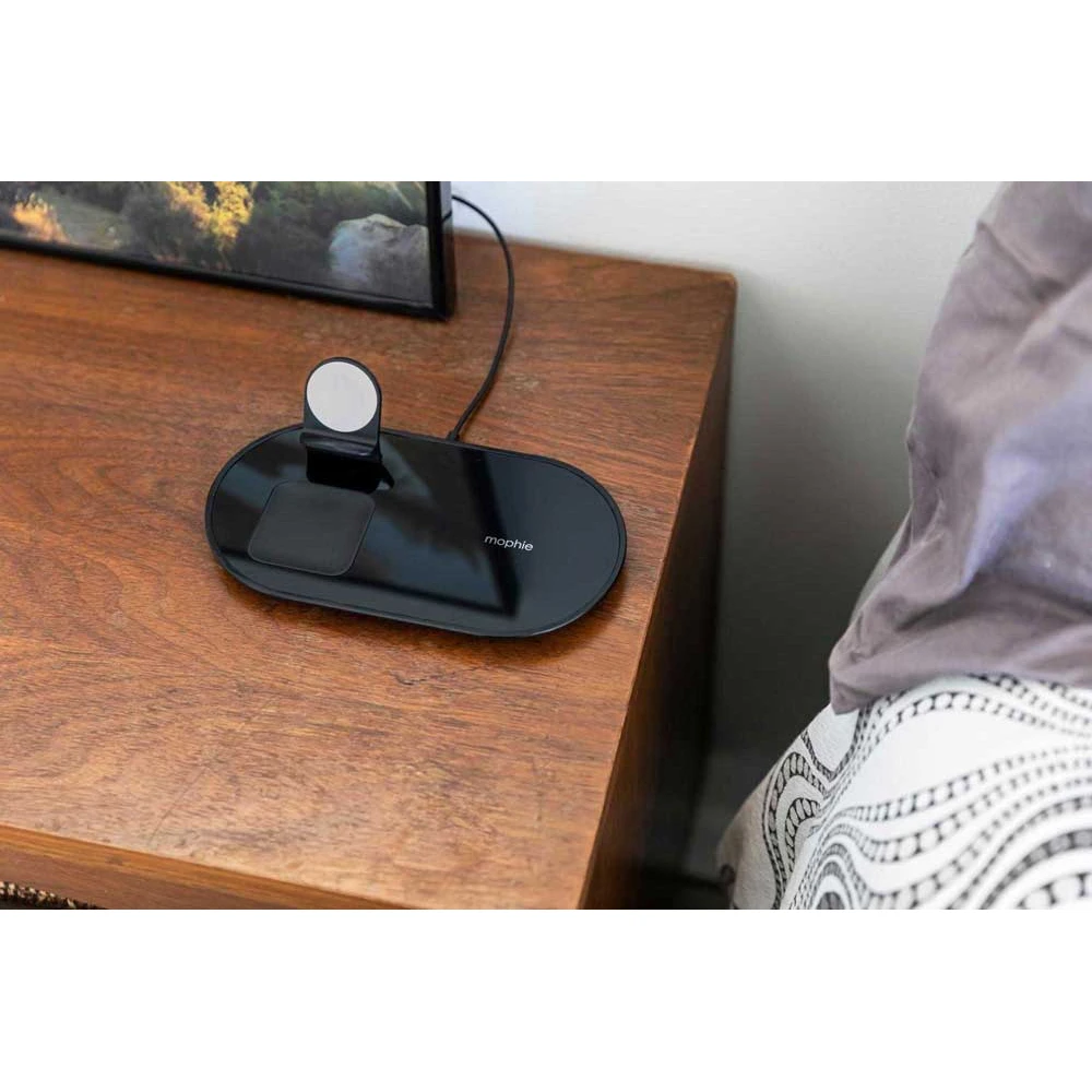 Mophie 3 in 1 Wireless Charging Pad Σταθμός Φόρτισης Για Quickcharge Φόρτιση Τριών Συσκευών – Μαύρος