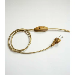 Διακόπτης Mε 2m Καλώδιο Και Φις Διπολικό Σε Χρυσό Χρώμα ARDITI