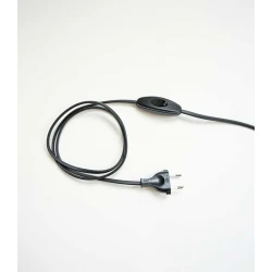 Διακόπτης Mε 2m Καλώδιο Και Φις Διπολικό Σε Μαύρο Χρώμα ARDITI