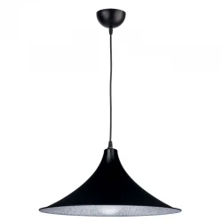 Φωτιστικό Μονόφωτο Plexiglass Μαύρο - Ασημί Ε27 Φ42 - Arkolight