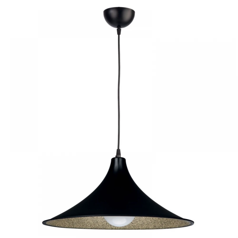 Φωτιστικό Μονόφωτο Plexiglass Μαύρο - Χρυσό Ε27 Φ42 - Arkolight