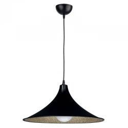 Φωτιστικό Μονόφωτο Plexiglass Μαύρο - Χρυσό Ε27 Φ42 - Arkolight