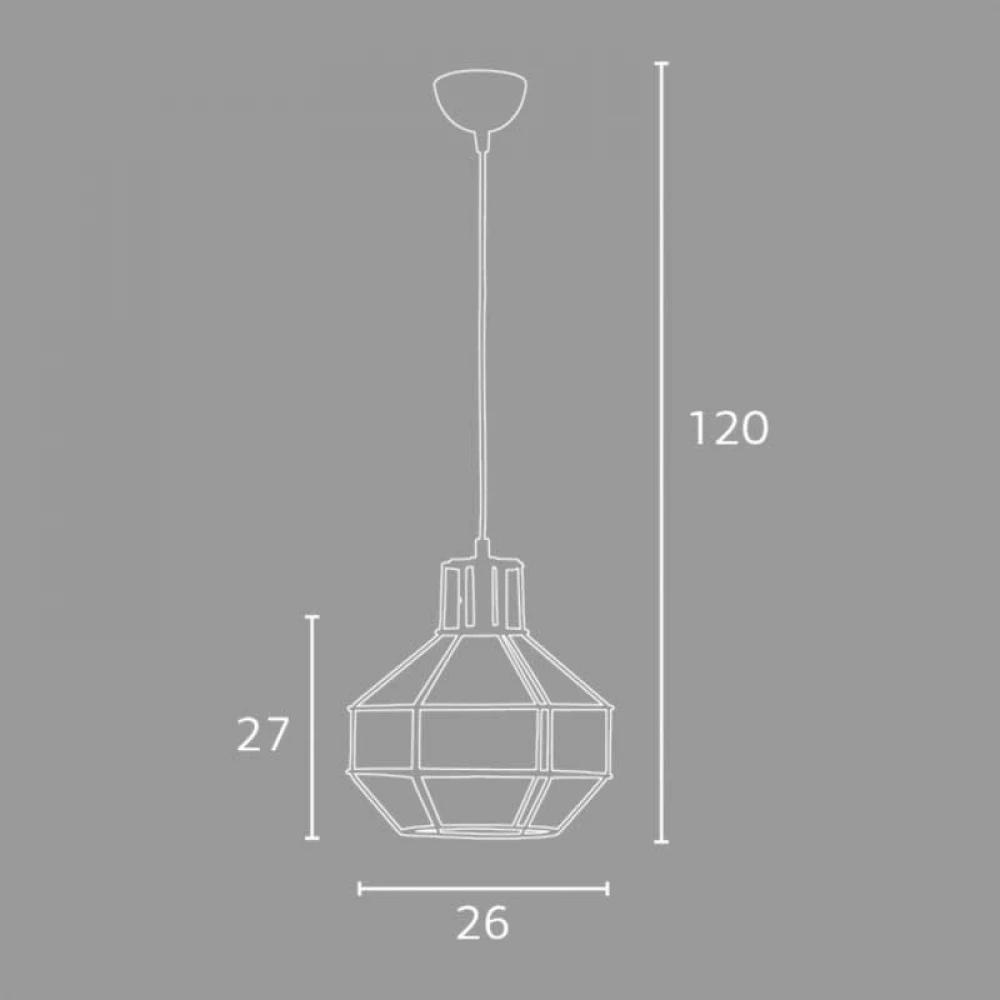 Φωτιστικό Μονόφωτο Μέταλλο Μαύρο Ή Λευκό E27 Φ26 - Arkolight