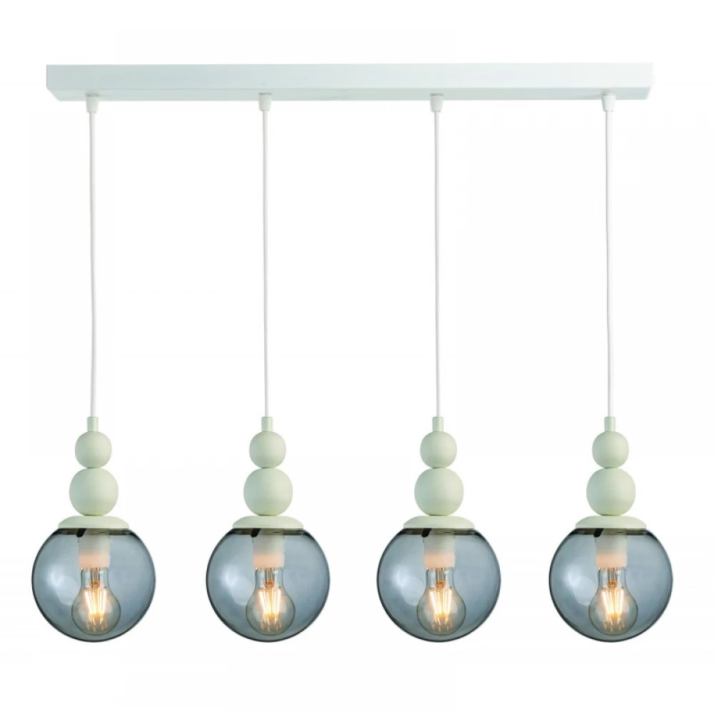 Φωτιστικό Πολύφωτο 4φ Μέταλλο/Γυαλί Λευκό 4XE27 - ARKOLIGHT