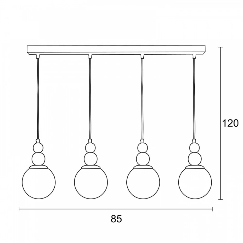 Φωτιστικό Πολύφωτο 4φ Μέταλλο/Γυαλί Λευκό 4XE27 - ARKOLIGHT