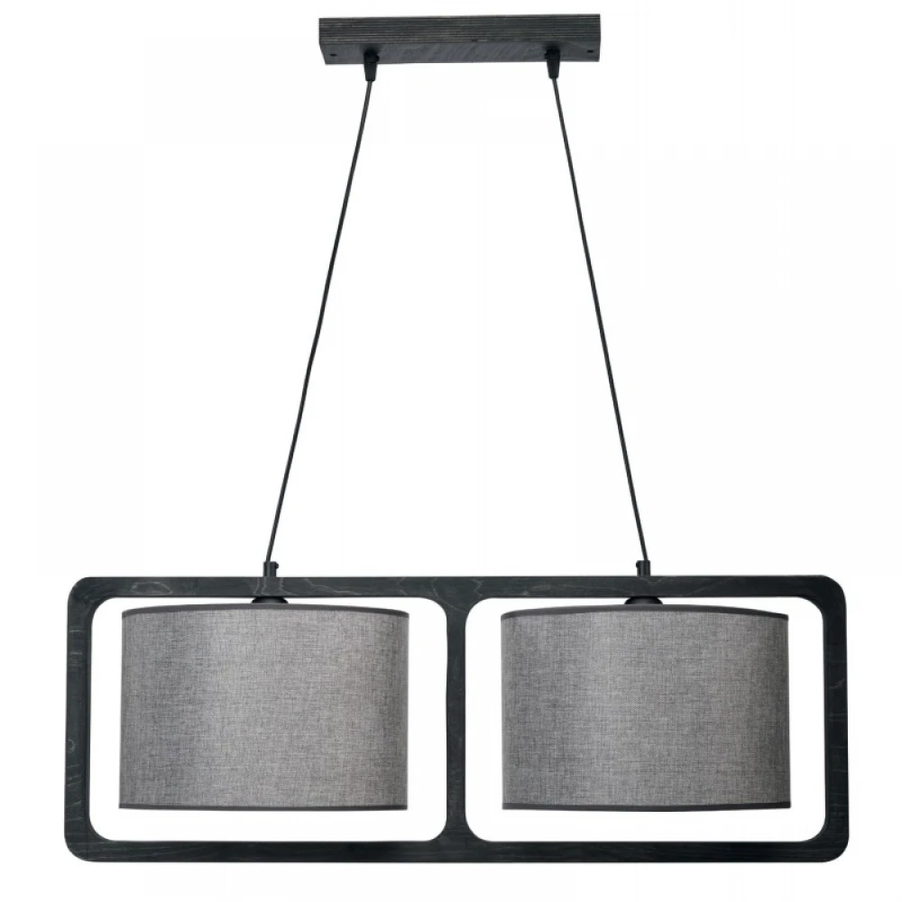 Φωτιστικό Πολύφωτο 2Φωτό Ξύλο/Αμπαζούρ Σε Διάφορα Χρώματα 2xE27 - Arkolight