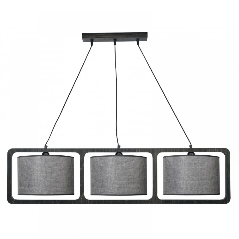 Φωτιστικό Πολύφωτο 3Φωτό Ξύλο/Αμπαζούρ Σε Διάφορα Χρώματα 3xE27 - Arkolight