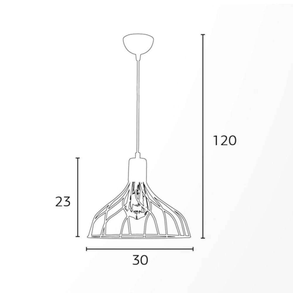 Φωτιστικό Μονόφωτο Μέταλλο Μαύρο E27 Φ30 - Arkolight