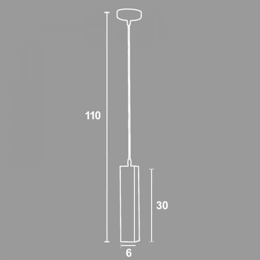 Κρεμαστό Φωτιστικό Μονόφωτο Αλουμίνιο Στρογγυλό Σε Διάφορα Χρώματα GU10 Φ6 - Arkolight