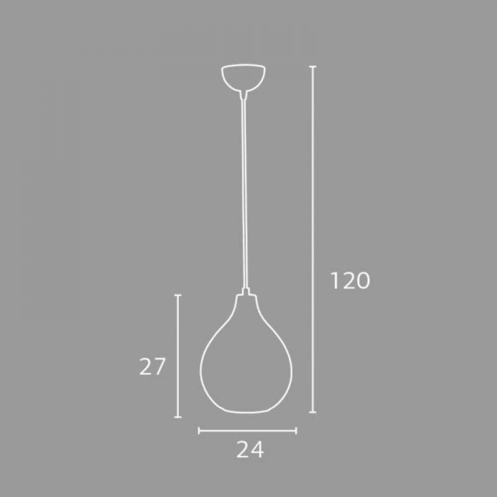 Φωτιστικό Μονόφωτο Από Μέταλλο Και Γυαλί Φιμέ ή Διάφανο 1xE27 - Arkolight