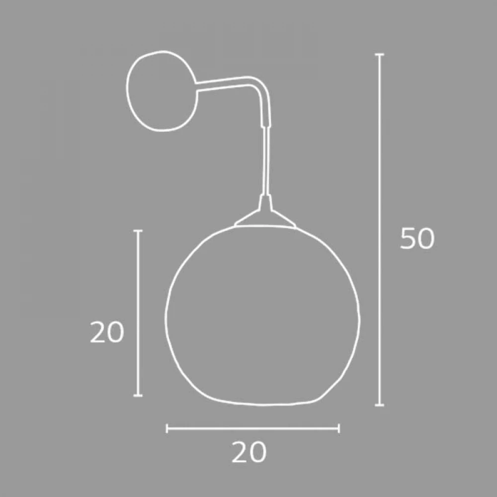 Απλίκα Μπάλα Σχοινί Natural Φ20 Ε27 - Arkolight