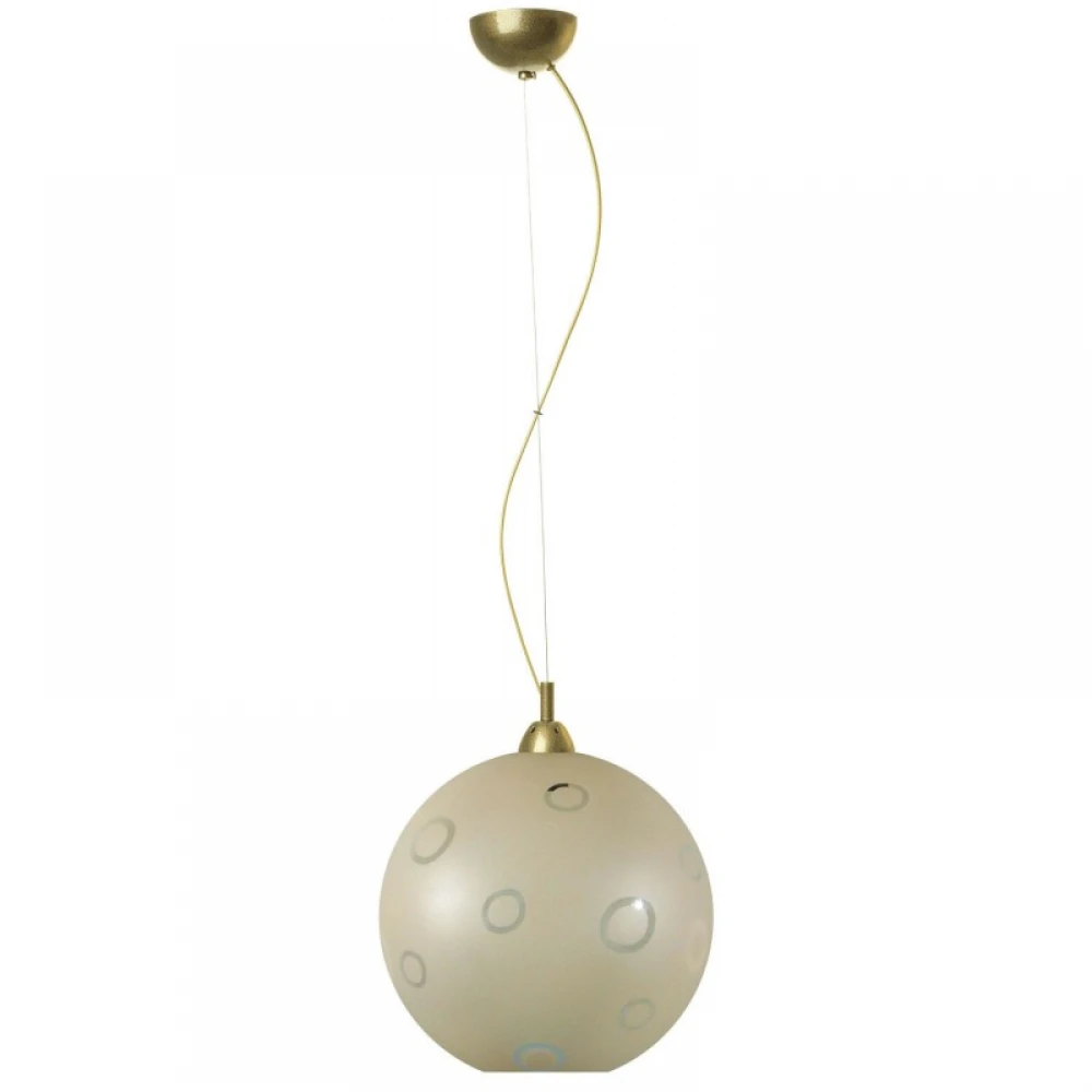 Φωτιστικό Μονόφωτο Γυαλί Μελί με Διάφανους Κύκλους Ε27 Φ30 - Arkolight