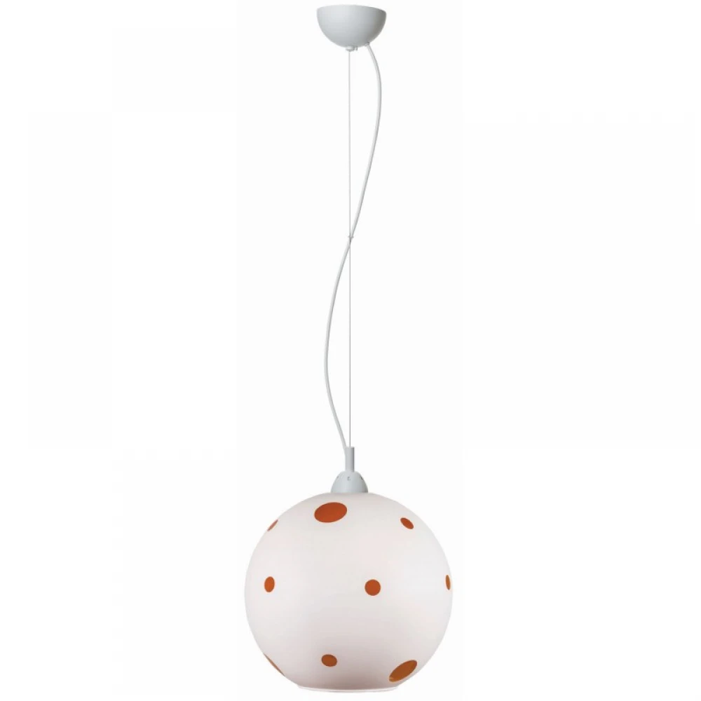 Φωτιστικό Μονόφωτο Γυαλί Πορτοκαλί Ε27 Φ30 - Arkolight