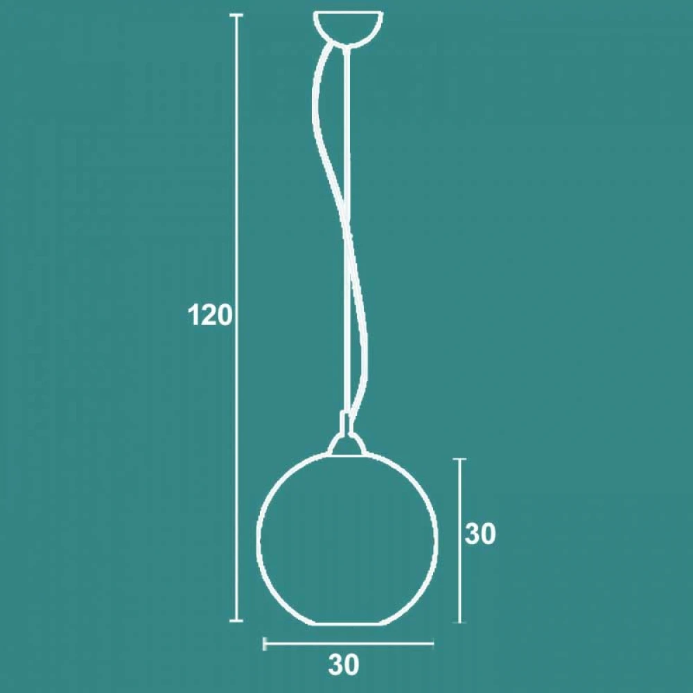 Φωτιστικό Μονόφωτο Γυαλί Βεραμάν με Διάφανες Σταγόνες Ε27 Φ30 - Arkolight