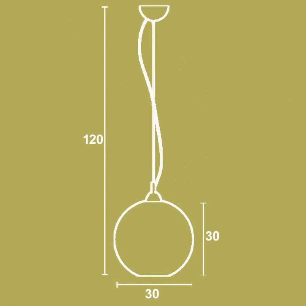 Φωτιστικό Μονόφωτο Γυαλί Μελί με Διάφανους Κύκλους Ε27 Φ30 - Arkolight