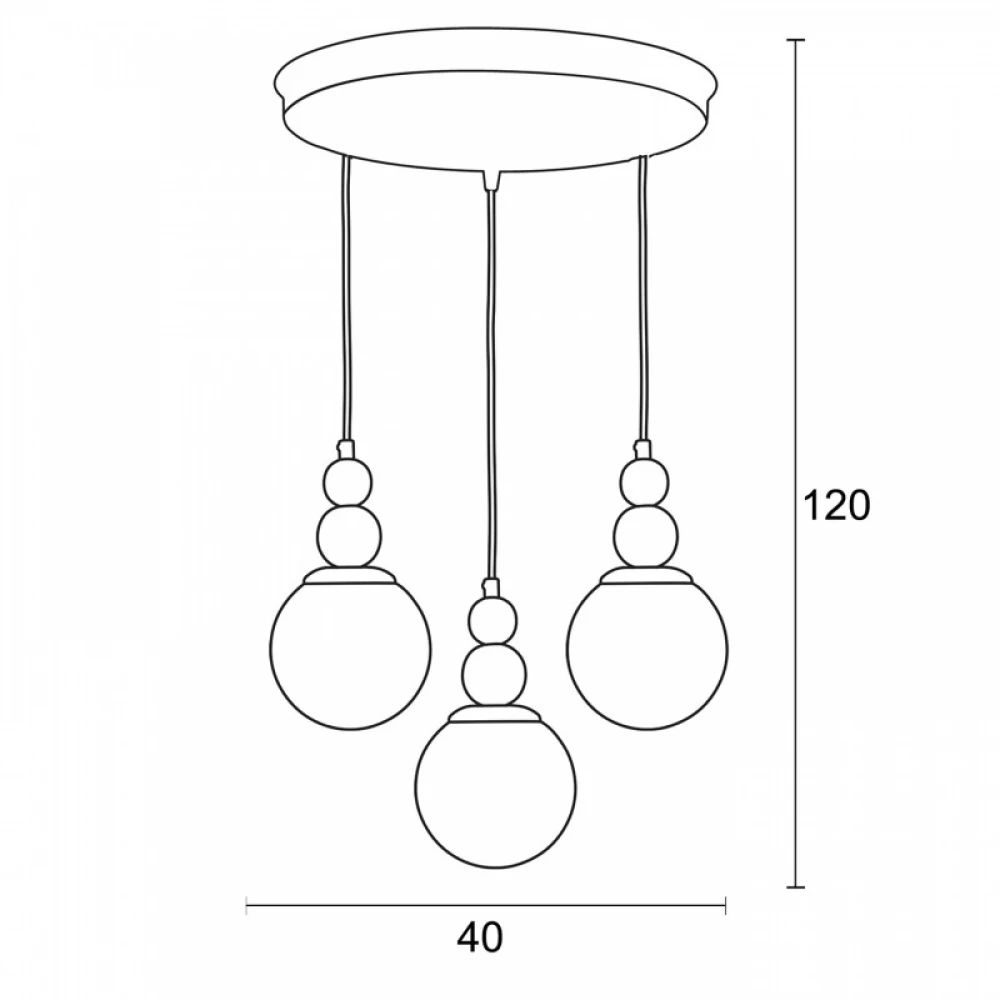 Φωτιστικό Πολύφωτο 3φ Μέταλλο/Γυαλί Μαύρο 3XE27 - ARKOLIGHT