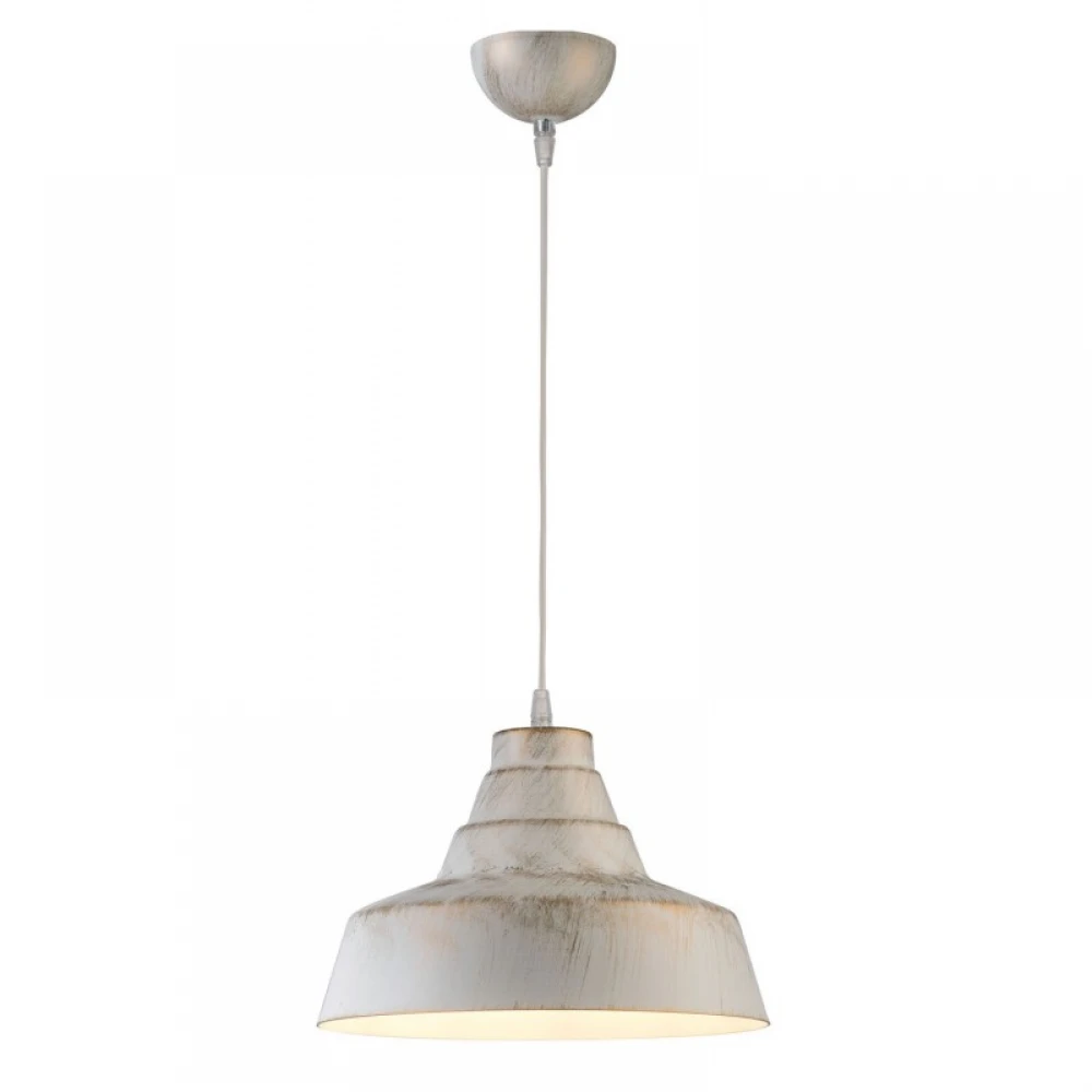 Φωτιστικό Μονόφωτο Αλουμίνιο Πατίνα Σε Λευκό-Πατίνα Χρυσή Ε27 Φ30 - Arkolight