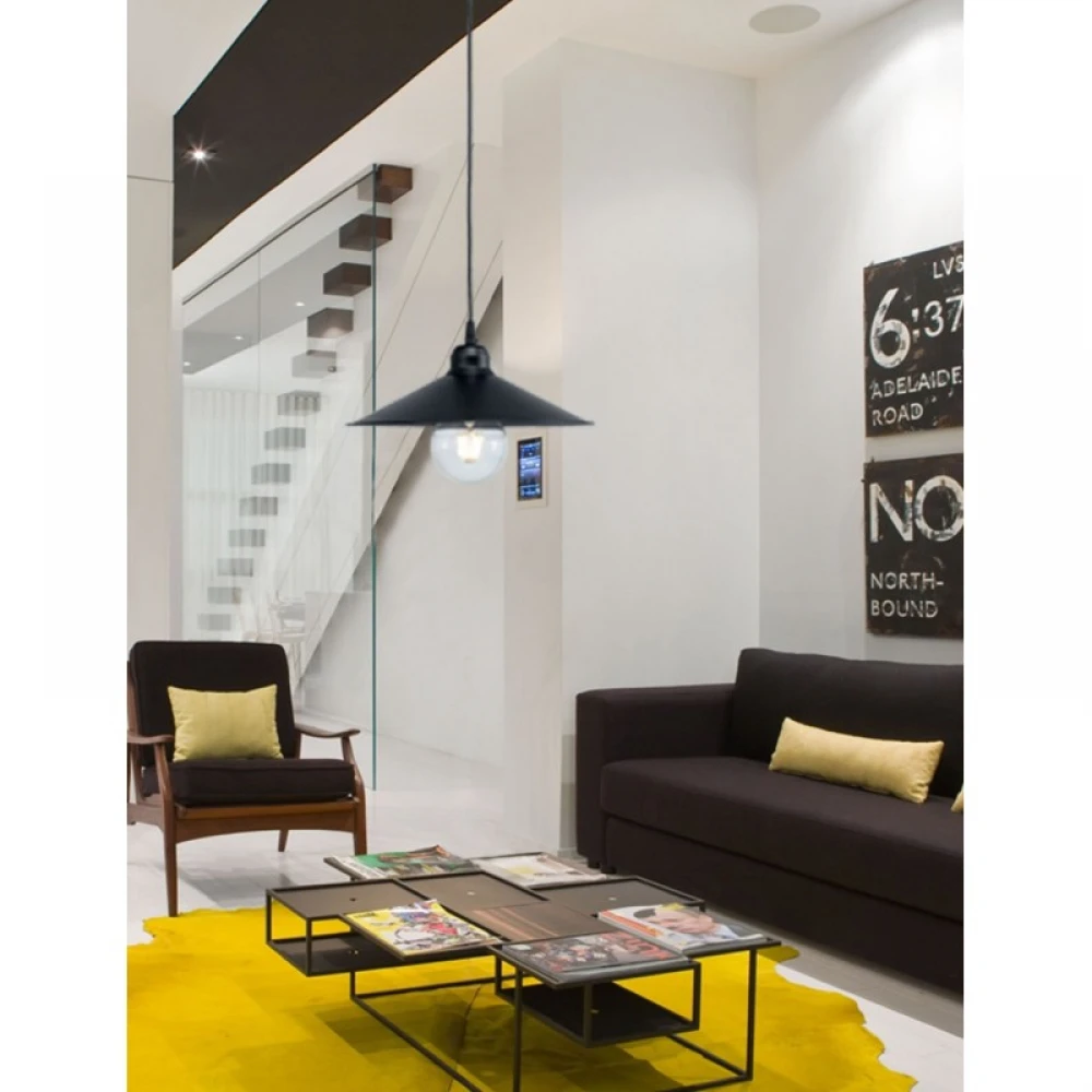 Φωτιστικό Μονόφωτο Αλουμίνιο Μαύρο Ε27 Φ30 - Arkolight