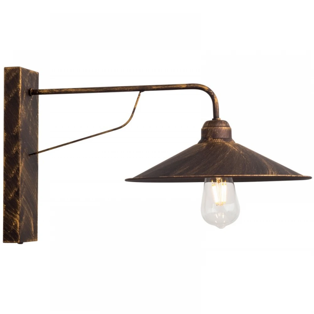 Απλίκα Μεταλλική Πατίνα Σκουριά/πατίνα χρυσή Ε27 - Arkolight