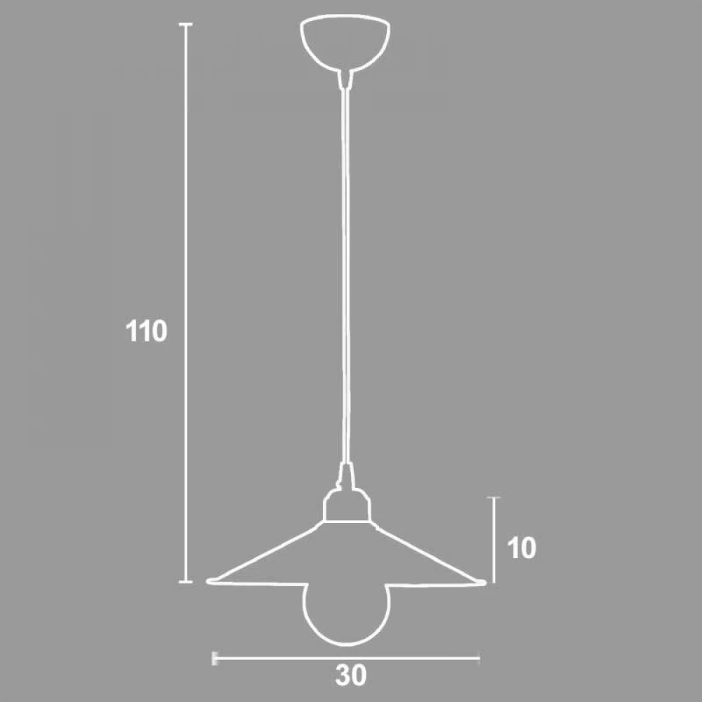 Φωτιστικό Μονόφωτο Αλουμίνιο Μαύρο Ε27 Φ30 - Arkolight