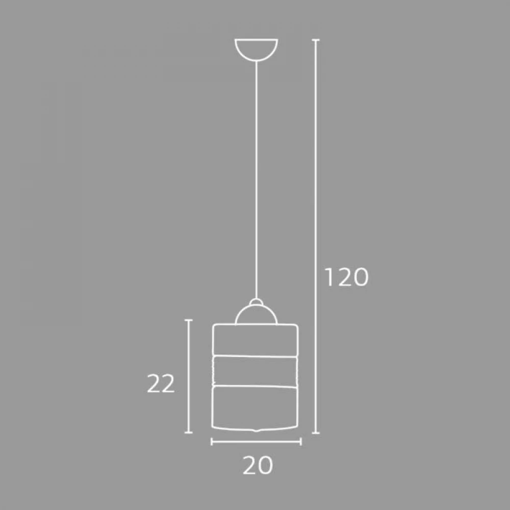 Φωτιστικό Μονόφωτο Από Μέταλλο Και Γυαλί Και Σχοινί 1xE27 - Arkolight
