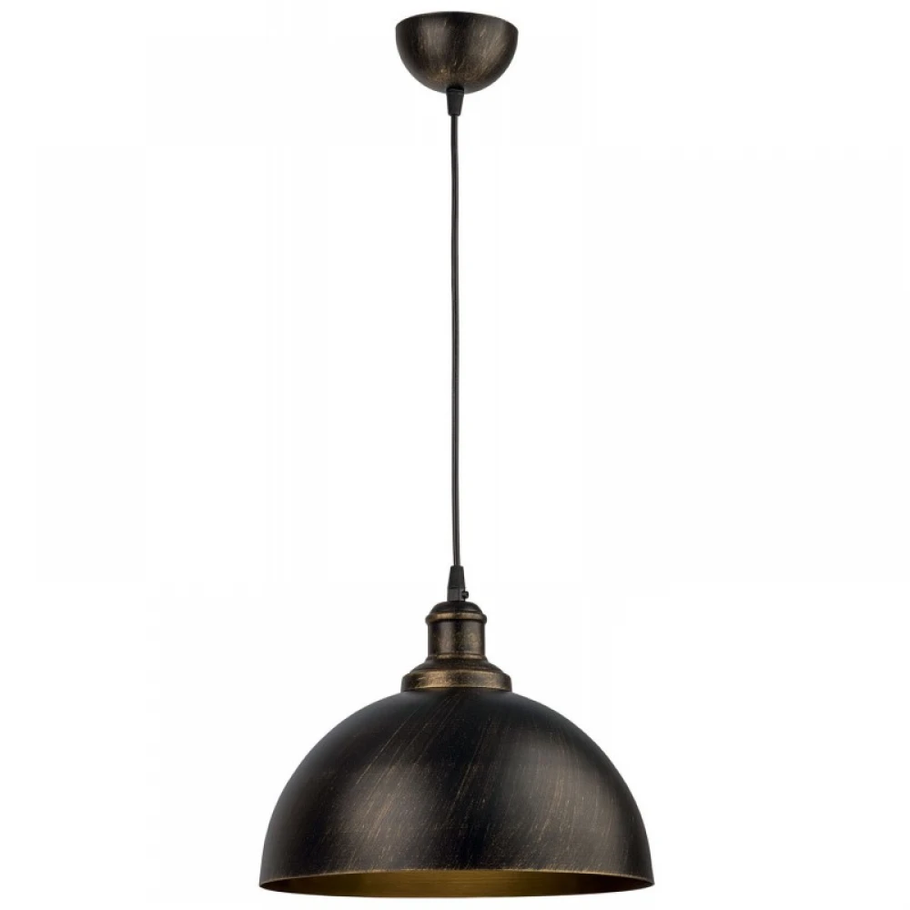 Φωτιστικό Μονόφωτο Αλουμίνιο Πατίνα Σε Μαύρο-Πατίνα Χρυσή Ε27 Φ31 - Arkolight