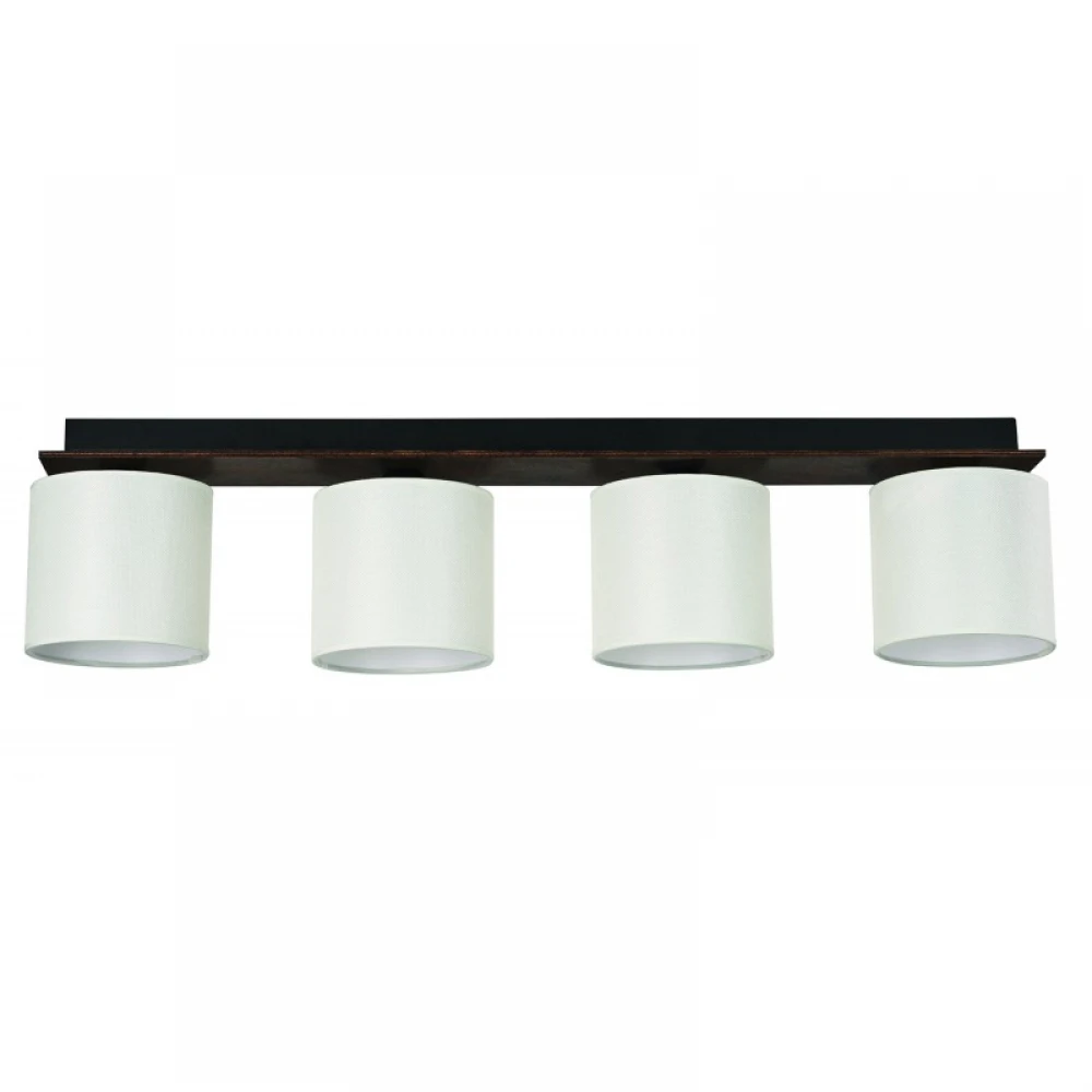 Φωτιστικό Οροφής 4φ Ξύλο/Αμπαζούρ Μπεζ 4x E27 - ARKOLIGHT