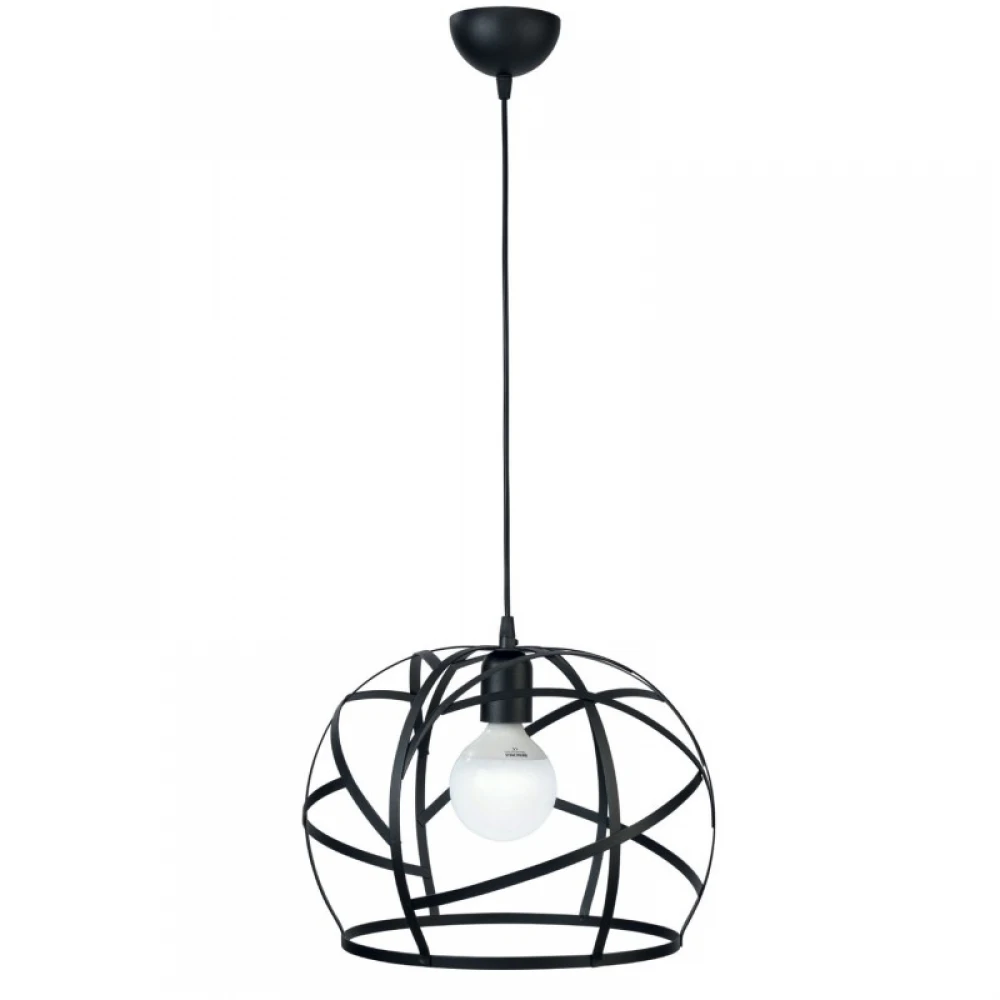 Φωτιστικό Πλέγμα Μονόφωτο Μέταλλο Σε Μαύρο ή Λευκό 1xE27 Φ35 - Arkolight