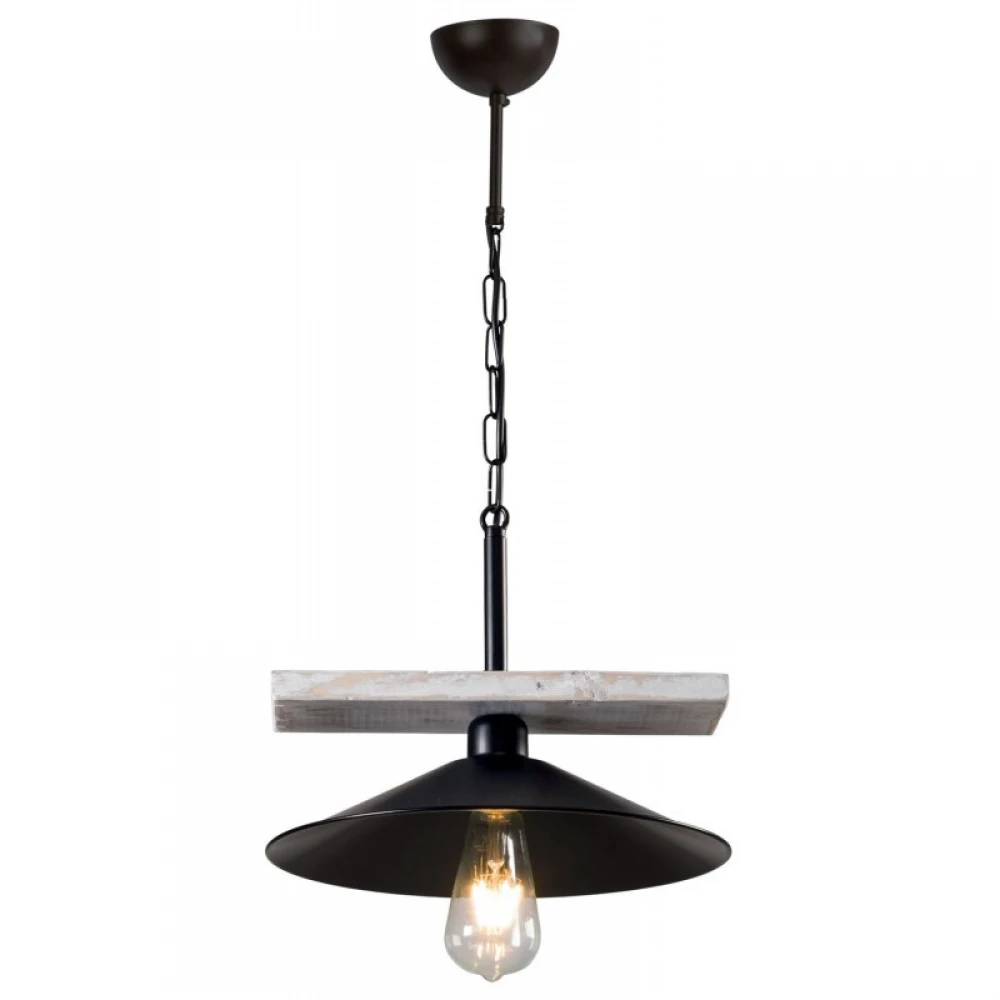 Φωτιστικό Μονόφωτο Από Ξύλο Λευκό Ντεκαπέ Και Μέταλλο 1xE27 - Arkolight