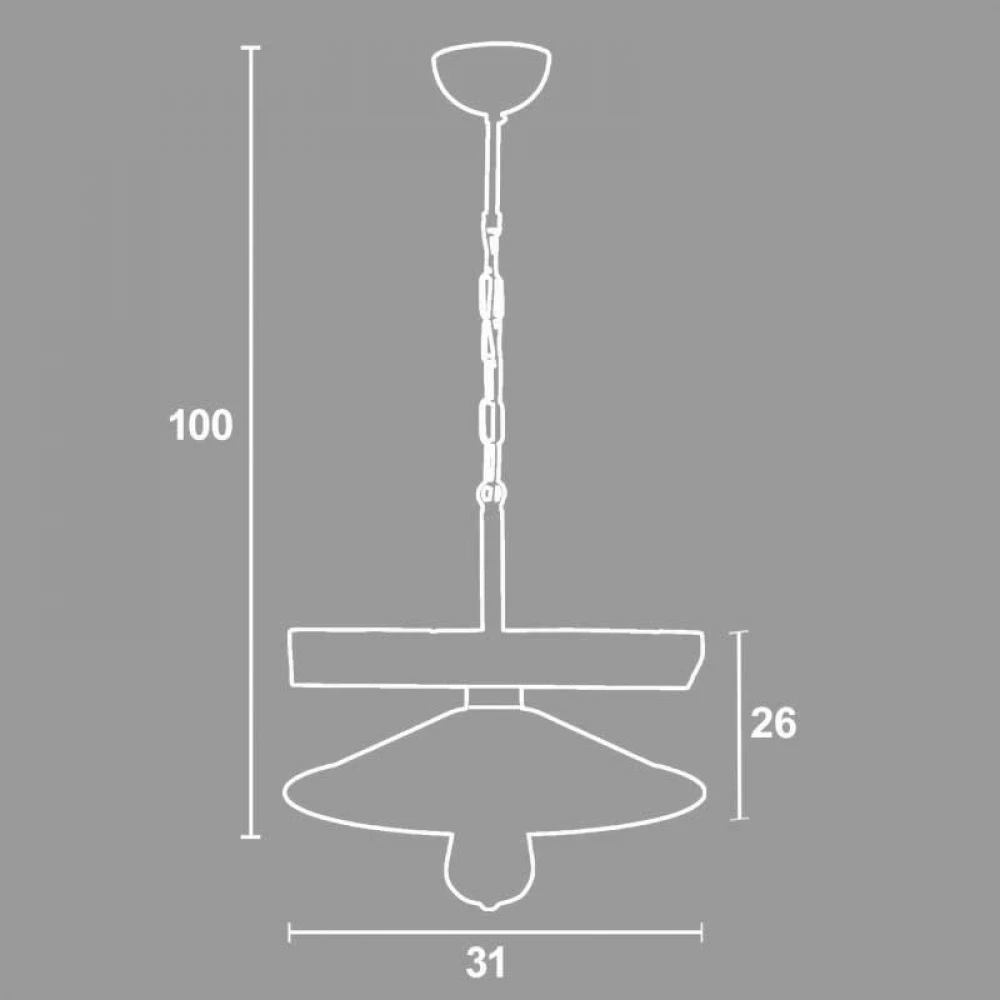 Φωτιστικό Μονόφωτο Από Ξύλο Λευκό Ντεκαπέ Και Μέταλλο 1xE27 - Arkolight