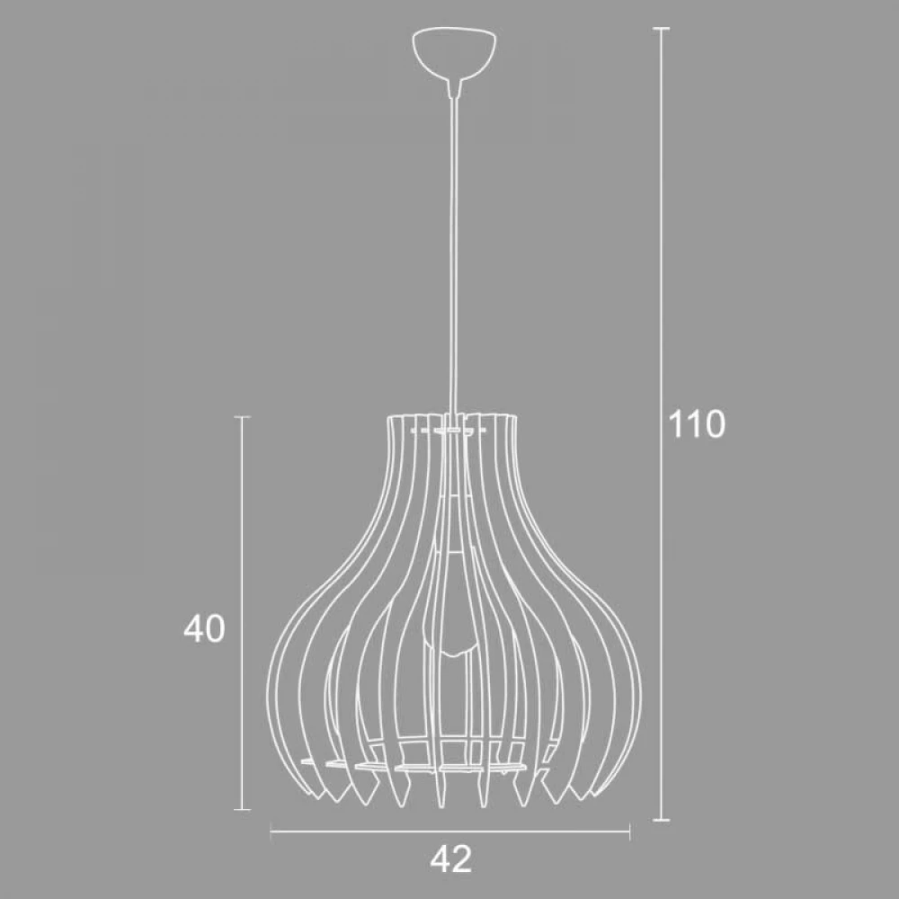 Φωτιστικό Μονόφωτο Από Ξύλο Σε Δύο Αποχρώσεις 1xE27 Φ42 - Arkolight