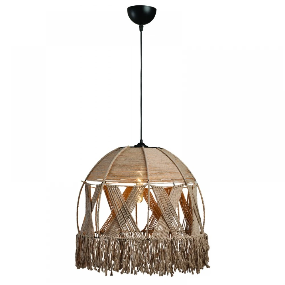 Φωτιστικό μονόφωτο σχοινί natural Φ60 1xE27 - ARKOLIGHT