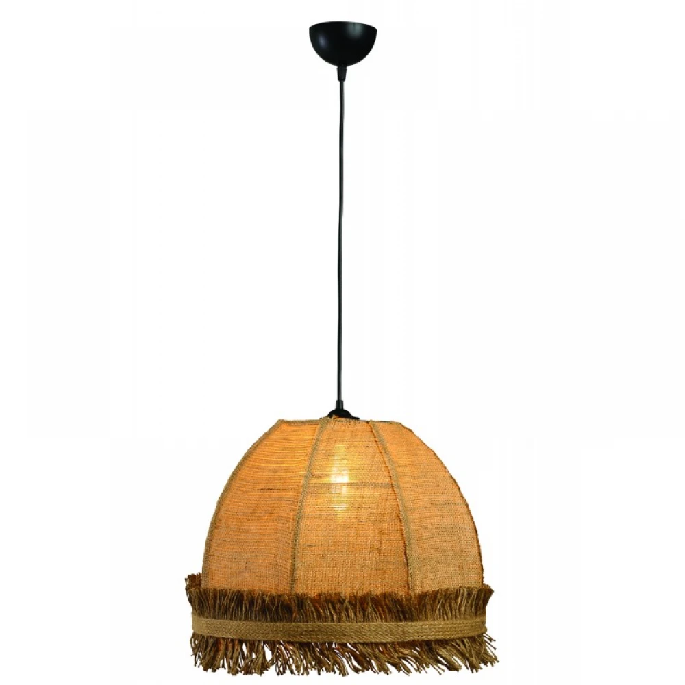 Φωτιστικό μονόφωτο λινάτσα natural Φ60 1xE27 - ARKOLIGHT