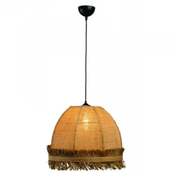 Φωτιστικό μονόφωτο λινάτσα natural Φ60 1xE27 - ARKOLIGHT