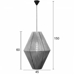 Φωτιστικό μονόφωτο σχοινί natural Φ45 1xE27 - ARKOLIGHT