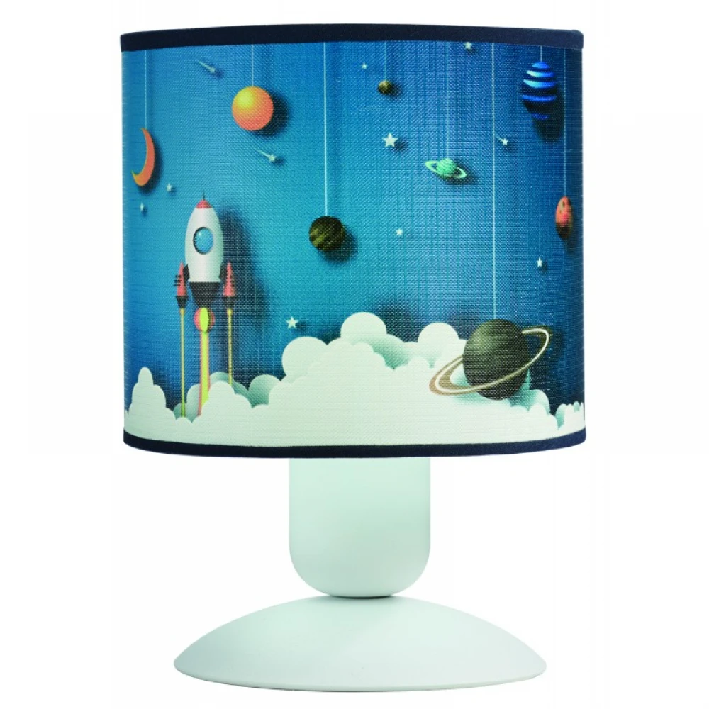 Φωτιστικό πορτατίφ παιδικό αμπαζούρ πύραυλος Ε27 Φ15 - Arkolight