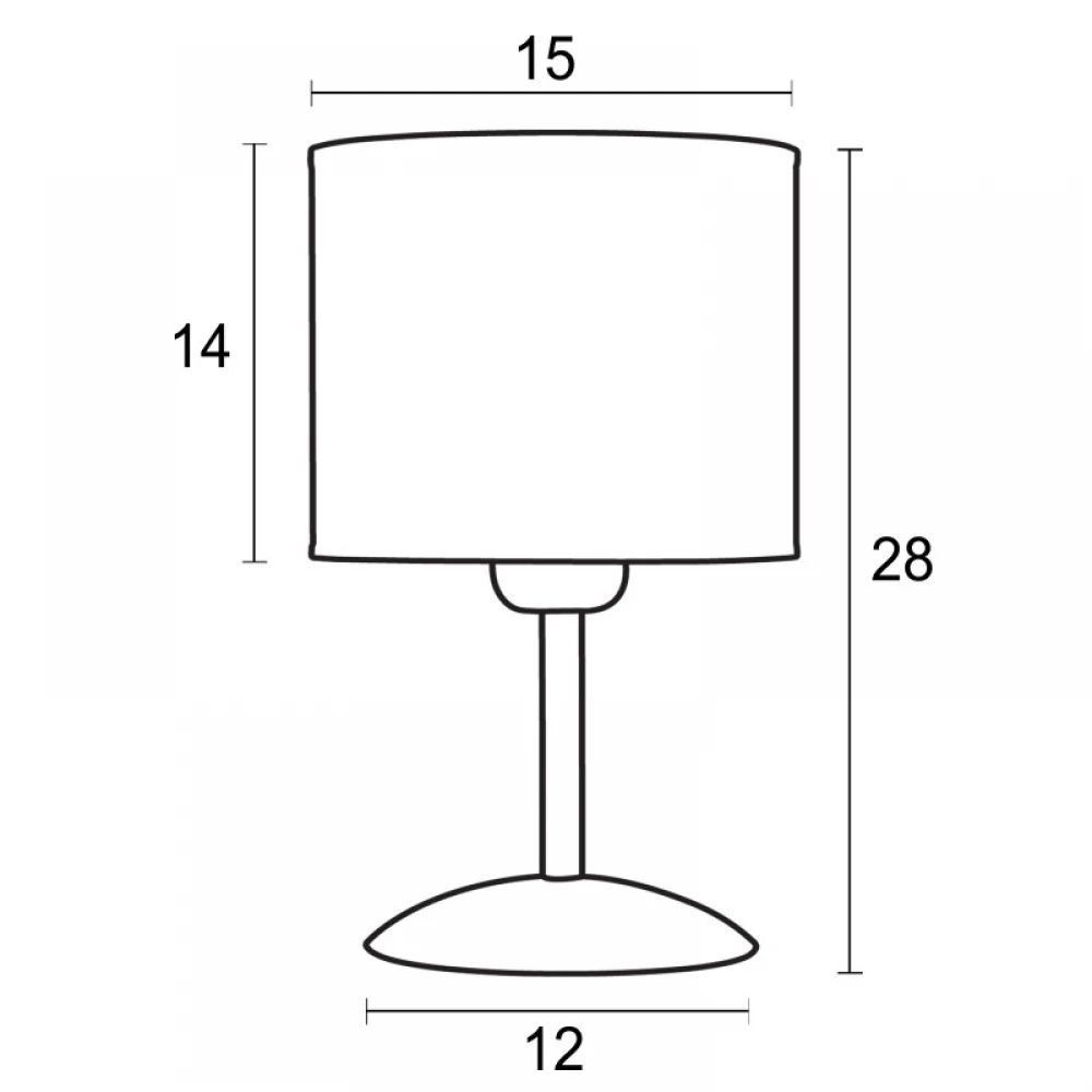 Φωτιστικό Πορτατίφ μέταλλο/αμπαζούρ μαύρο/λευκό E27 Φ15 - ARKOLIGHT