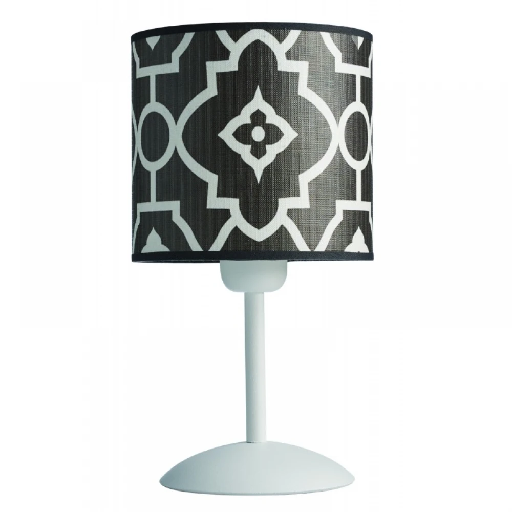 Φωτιστικό Πορτατίφ μέταλλο/αμπαζούρ γκρι/λευκό E27 Φ15 - ARKOLIGHT