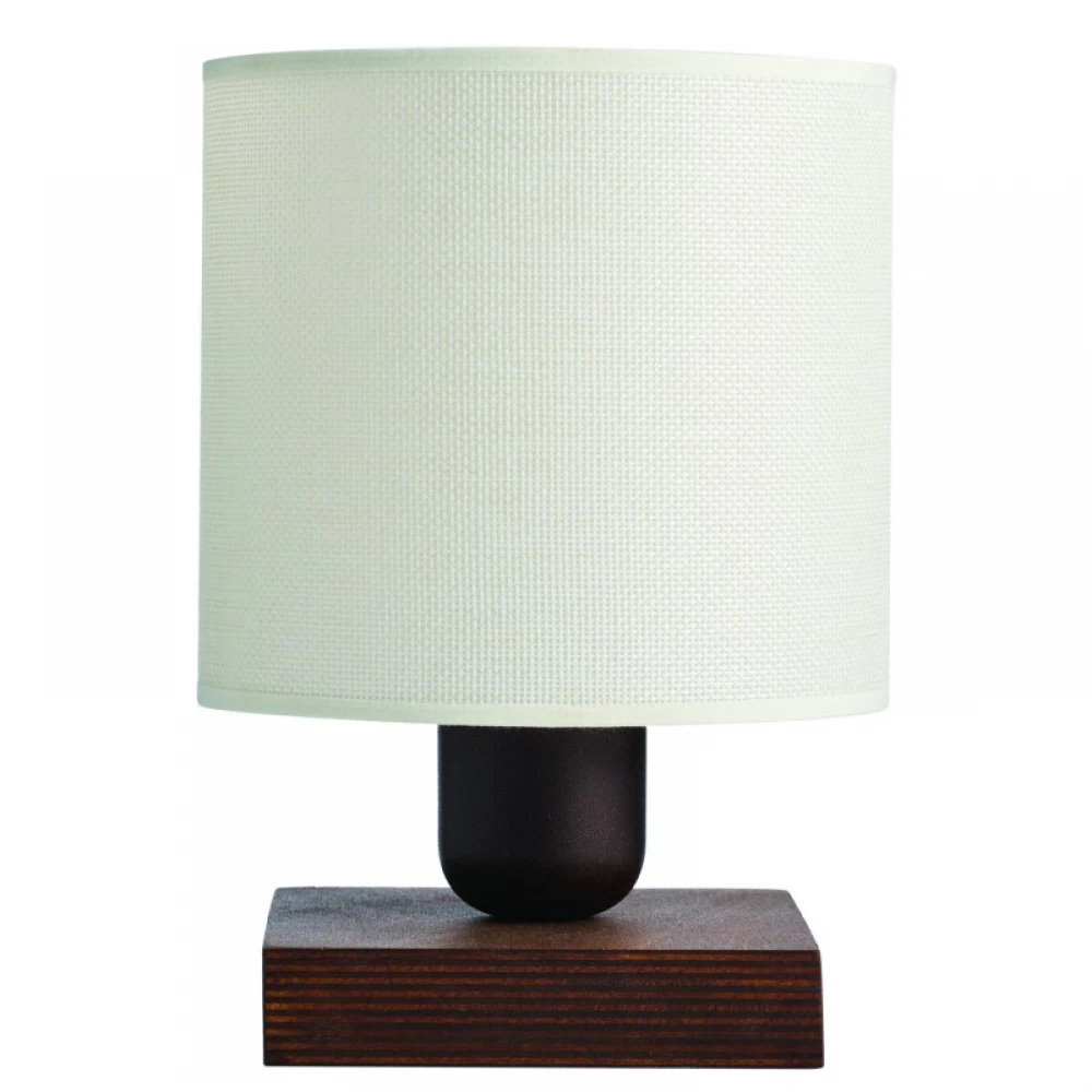 Φωτιστικό Πορτατίφ ξύλο/αμπαζούρ μπεζ 1xE27 Φ15 - ARKOLIGHT