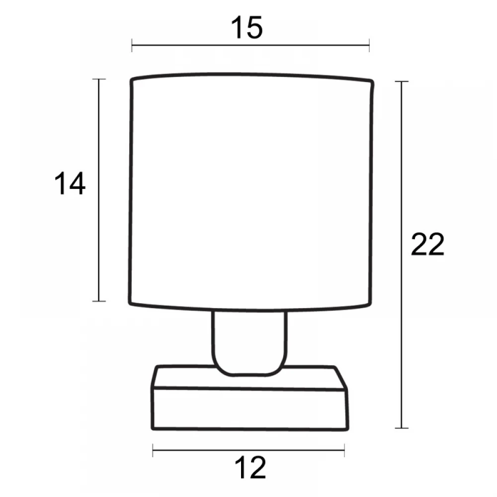 Φωτιστικό Πορτατίφ ξύλο/αμπαζούρ μπεζ 1xE27 Φ15 - ARKOLIGHT