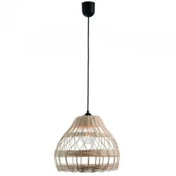 Μονόφωτο Ρατάν Φυσικό Φ30 1xE27 - ARKOLIGHT