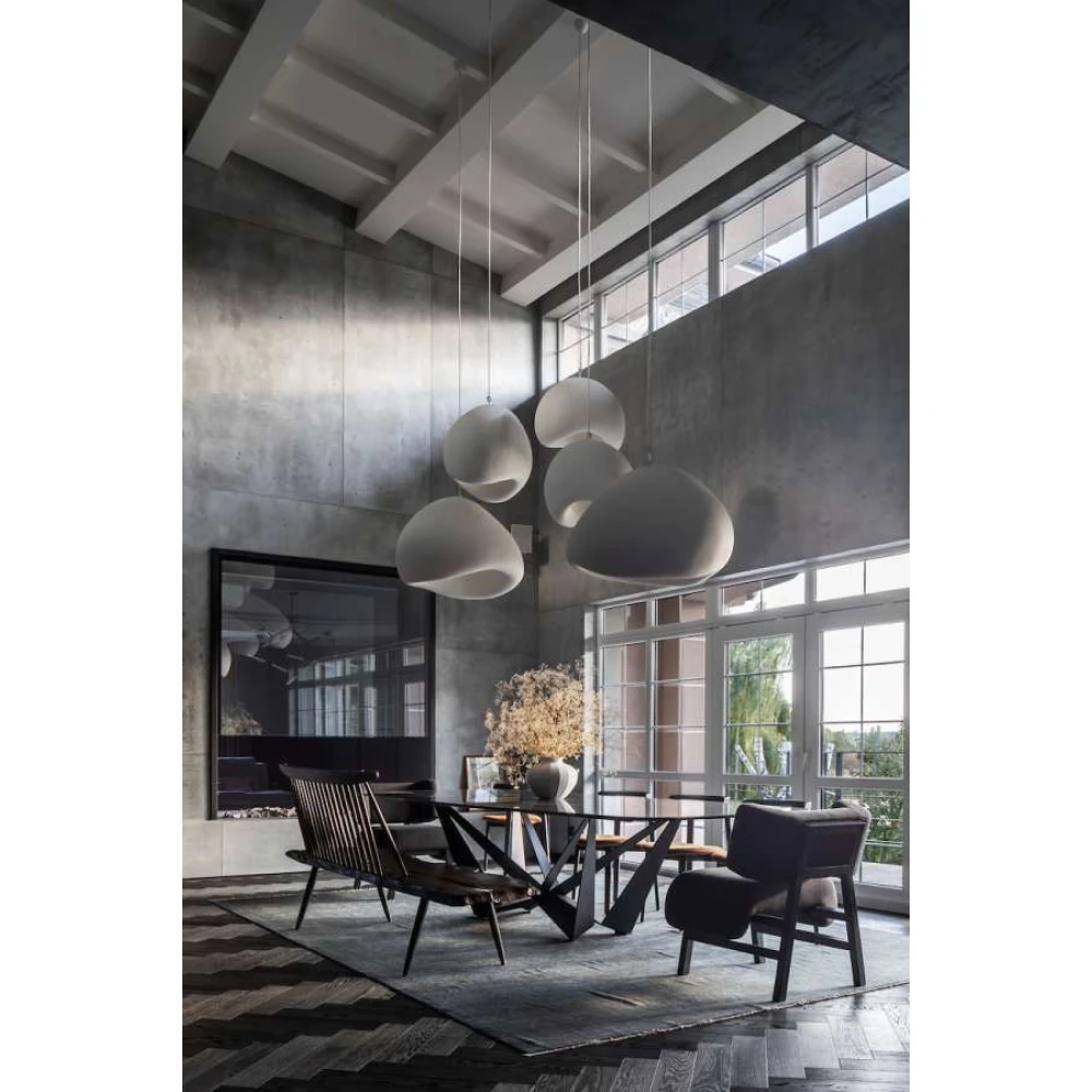 Κρεμαστό Φωτιστικό Μονόφωτο Λευκό 1XE27 BERLIN 50cm LEGGENDA