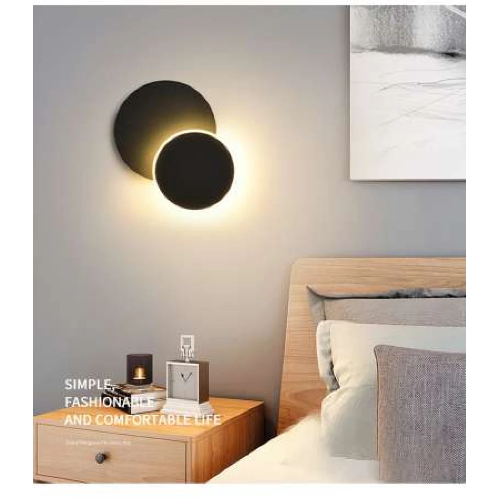 LED ΑΠΛΙΚΑ TOIXOY ΑΠΟ ΑΛΟΥΜΙΝΙΟ ΣΕ ΜΑΥΡΟ ΧΡΩΜΑ 9W Atman