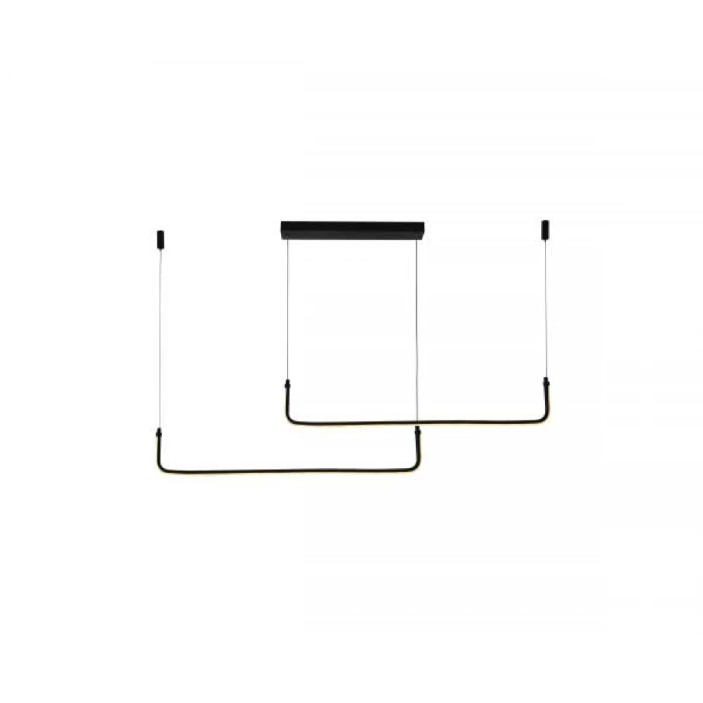 ΚΡΕΜΑΣΤΟ ΦΩΤΙΣΤΙΚΟ LED BILBO BLACK ΜΕ ΑΣΥΡΜΑΤΟ ΤΗΛΕΧΕΙΡΙΣΜΟ - DIMMABLE 56W - LEGGENDA