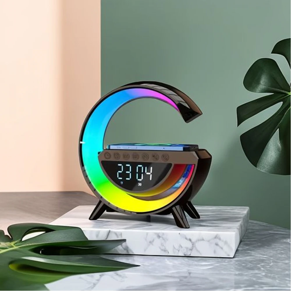 ΕΠΙΤΡΑΠΕΖΙΟ ΕΠΑΝΑΦΟΡΤΙΖΟΜΕΝΟ RGB ΦΩΤΙΣΤΙΚΟ LED BLUETOOTH ΜΑΥΡΟ - Atman